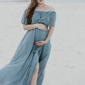 Blue Maxi Dress Bridesmaid Photoshot Size S Morning Lvender brand